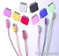 2-in-1 Colorful Data Adapter Micro USB-iPhone/iPad/iPod or Samsung