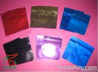 3 sides seal aluminum bag with zip lock/resealable foil bag with zippe