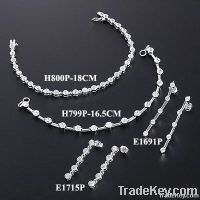 925 sterling silver jewelry sets with rhodium plating
