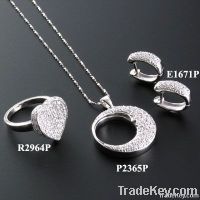 925 Sterling Silver Jewellery Sets with Rhodium Plating
