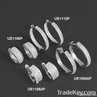 925 Sterling Silver Earrings with Rhodium Plating