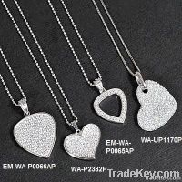 925 Sterling Silver Pendant with Rhodium Plating