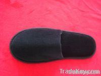 Black Disposable Hand-made Velour Slipper (VR026)