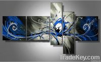 100% handpainted abstract group oil painting on canvas/abstract painti