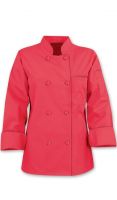 Basic Womens Pink Chef Coats - Pearl