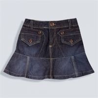 100% cotton denim washed skirt