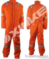 Fireproof winter coverall with teflon finished