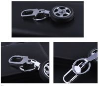 Custom Logo Tyre Shape Keychain      