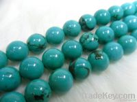 Natural turquoise round beads/Semi-precious stone loose beads/Gemstone