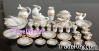 1/12 Dollhouse Miniature Dining Ware Porcelain Tea Set Dish Cup Plate