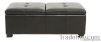 Low Price Leather Storage Ottoman