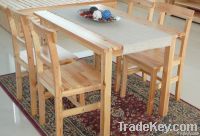 Solid Wood Dining Chair and Dining Table Set