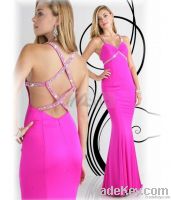 Mermaid Straps Beading Sleeveless Floor-length