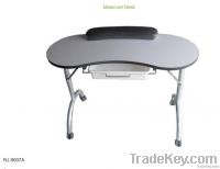 White And Portable Manicure Table-RG