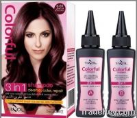 3 in 1 colorful shampoo cleanse , color , repair