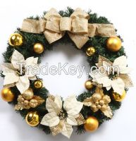 55cm Diameter Golden And Red Christmas