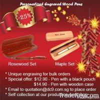 DC9 &acirc;�� Singapore personalized engraved wood pens