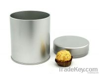 round airtight tea tin, round chocolate tin can, metal tea storage can