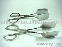 Multi-function stainless steel kitchen tongs