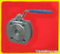 1piece wafer flanged ball valve