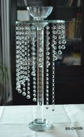 Cheap! Hanging Crystal Beaded Wedding Centerpieces / Glass Candle Holders / Flower Stand