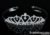 Bridal Wedding Crystal Flower Girl Heart Mini Tiara CT1484