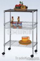3 Tiers Adjustable Kitchen Storage Cart