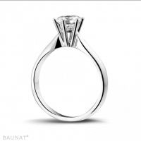 1.00 carat Moissanite diamond ring in 14k white gold solid high quality metal