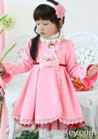 100% cotton knitted girla dress