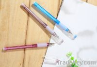 Trasparent Hexagonal Rubber Plastic Ballpoint Pen