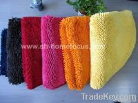 Microfiber chenille bath mat