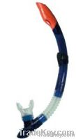 Adult diving snorkel with silicone or PVC mouth piece