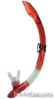 Adult diving snorkel with silicone or PVC mouth piece