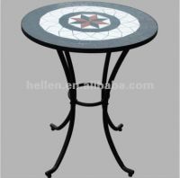 60cm/24"round dining table and chairs set,wrought iron garden furniture modern ceramic tile outodor patio furniture coffee table