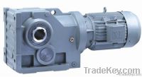 K helical bevel gear motor