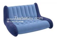 EN71 approval PVC inflatable flocking sofa chair