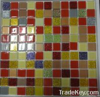 Iridescent glass mosaic