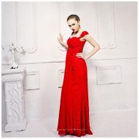 Lace Bridesmaid Dress Patterns Red Color