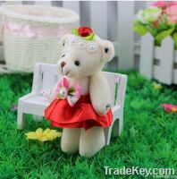 New arrival diamond jingyi dolls joint bear keychain doll