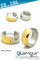 Steel Two Tone Huggie