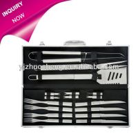 18pc stainless steel BBQ tool set with s/s handle