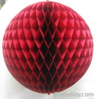 Paper Honeycomb Ball Red