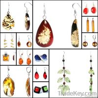 Unique amber earrings