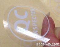 Transparent self-adhesive customize pvc stickers label Free shipping