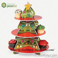 Tiers recycle pop cardboard paper display stand