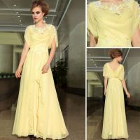 Yellow Long Dresses For Mother Bride