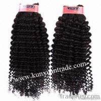 100% human hair weft kinky curl