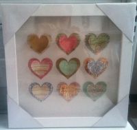 3D Heart Filled Wall Art