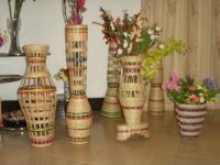 traditional pot flowers and baskets