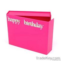Colourful filp top rigid cardboard box
